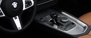 Preview wallpaper bmw, interior, car, steering wheel