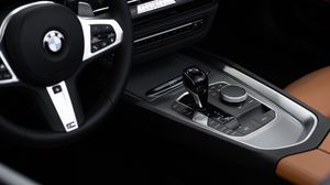 Preview wallpaper bmw, interior, car, steering wheel