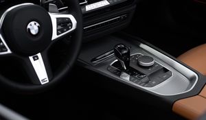 Preview wallpaper bmw, interior, car, steering wheel