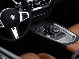 Preview wallpaper bmw, interior, car, steering wheel