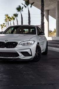 Preview wallpaper bmw m2, bmw, car, white, front view