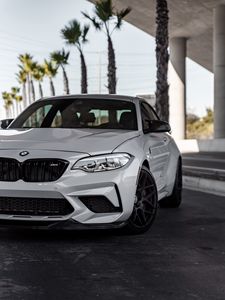 Preview wallpaper bmw m2, bmw, car, white, front view