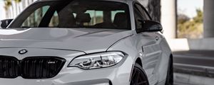 Preview wallpaper bmw m2, bmw, car, white, front view