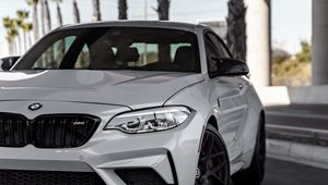 Preview wallpaper bmw m2, bmw, car, white, front view