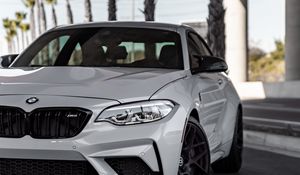 Preview wallpaper bmw m2, bmw, car, white, front view