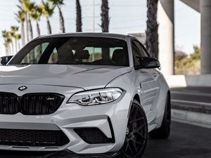 Preview wallpaper bmw m2, bmw, car, white, front view