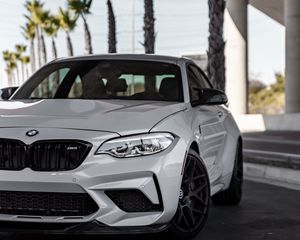 Preview wallpaper bmw m2, bmw, car, white, front view