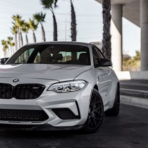 Preview wallpaper bmw m2, bmw, car, white, front view