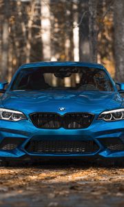 Preview wallpaper bmw m2, bmw, car, blue, front view