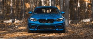 Preview wallpaper bmw m2, bmw, car, blue, front view