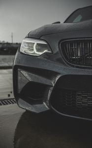 Preview wallpaper bmw m2, bmw, rain, drops, headlight