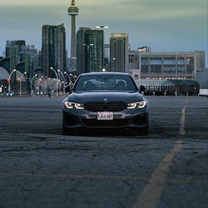 Preview wallpaper bmw m340i, bmw, car, gray, front view