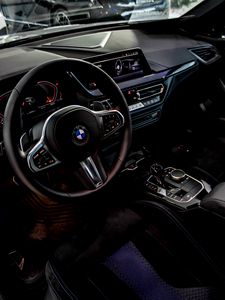 Preview wallpaper bmw m35i, car, saloon, steering wheel