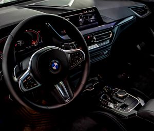Preview wallpaper bmw m35i, car, saloon, steering wheel