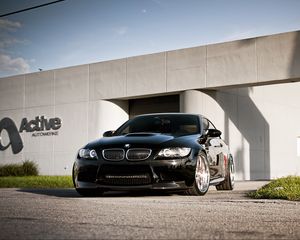 Preview wallpaper bmw, m3, black, front view