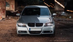 Preview wallpaper bmw m3, bmw, car, gray, front view