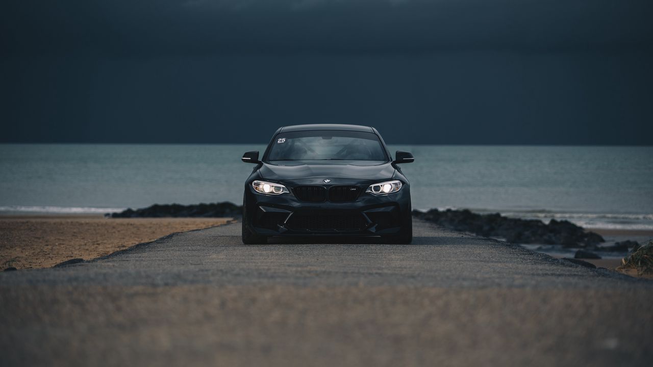 Wallpaper bmw m3, bmw, car, black, front view