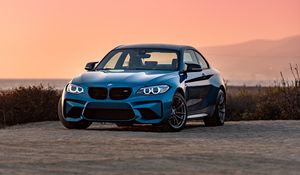 Preview wallpaper bmw m3, bmw, car, blue, front view