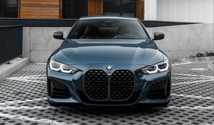 Preview wallpaper bmw m3, bmw, car, blue, front view, parking