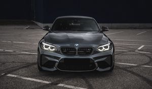 Preview wallpaper bmw m3, bmw, car, front view, gray