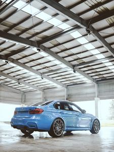 Preview wallpaper bmw m3 competition, bmw, car, blue, side view