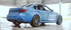 Preview wallpaper bmw m3 competition, bmw, car, blue, side view