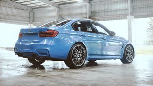 Preview wallpaper bmw m3 competition, bmw, car, blue, side view