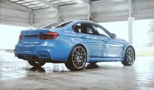 Preview wallpaper bmw m3 competition, bmw, car, blue, side view