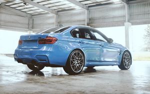 Preview wallpaper bmw m3 competition, bmw, car, blue, side view