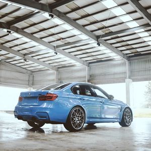 Preview wallpaper bmw m3 competition, bmw, car, blue, side view