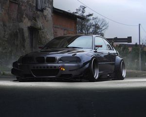 Preview wallpaper bmw, m3, e46, side view