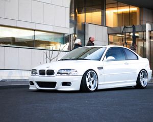 Preview wallpaper bmw, m3, e46, white, side view