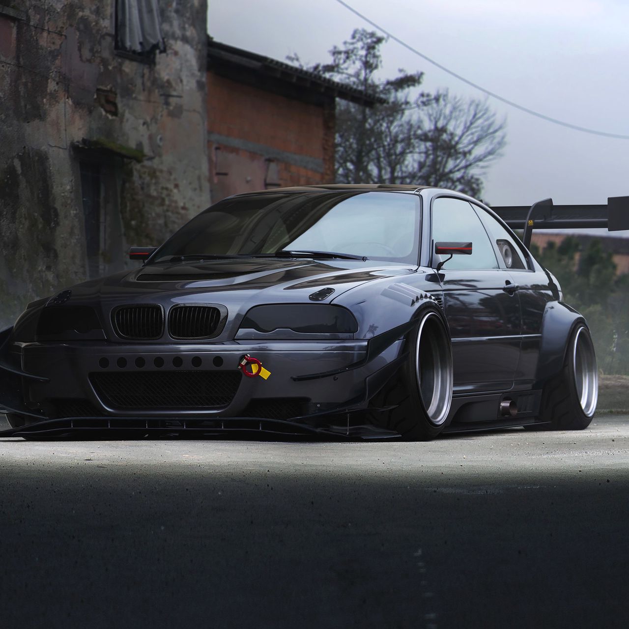 Download wallpaper 1280x1280 bmw, m3, e46, side view ipad, ipad 2, ipad ...