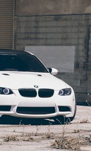 Preview wallpaper bmw, m3, e90, white, front view