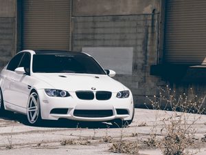 Preview wallpaper bmw, m3, e90, white, front view