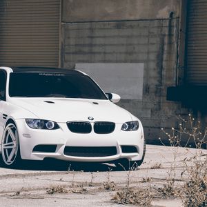 Preview wallpaper bmw, m3, e90, white, front view