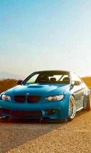 Preview wallpaper bmw, m3, e92, blue, desert