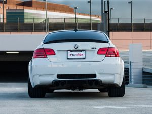 Preview wallpaper bmw, m3, e92, auto, white, rear view