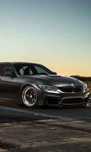 Preview wallpaper bmw, m3, f80, gray, side view