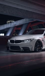 Preview wallpaper bmw m4, bmw, car, white, side view