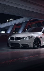 Preview wallpaper bmw m4, bmw, car, white, side view