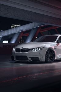 Preview wallpaper bmw m4, bmw, car, white, side view