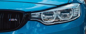 Preview wallpaper bmw m4, bmw, car, blue, front view