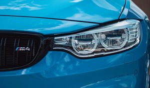 Preview wallpaper bmw m4, bmw, car, blue, front view