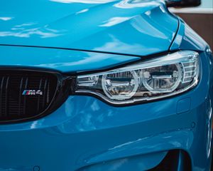 Preview wallpaper bmw m4, bmw, car, blue, front view