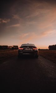 Preview wallpaper bmw m4, bmw, car, sportscar, rear view, headlights