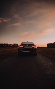 Preview wallpaper bmw m4, bmw, car, sportscar, rear view, headlights