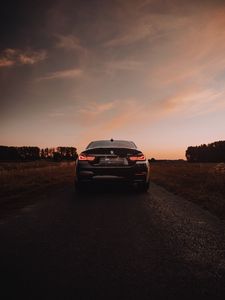 Preview wallpaper bmw m4, bmw, car, sportscar, rear view, headlights