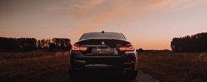 Preview wallpaper bmw m4, bmw, car, sportscar, rear view, headlights