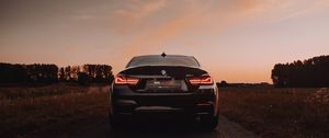 Preview wallpaper bmw m4, bmw, car, sportscar, rear view, headlights